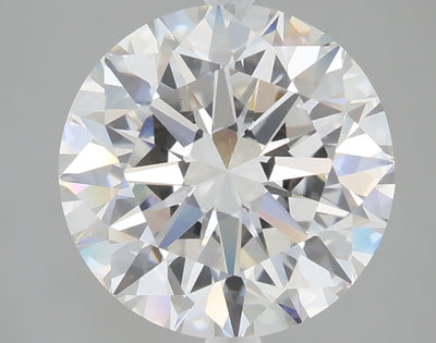 5.00 carat round lab grown diamond F color VVS2 clarity