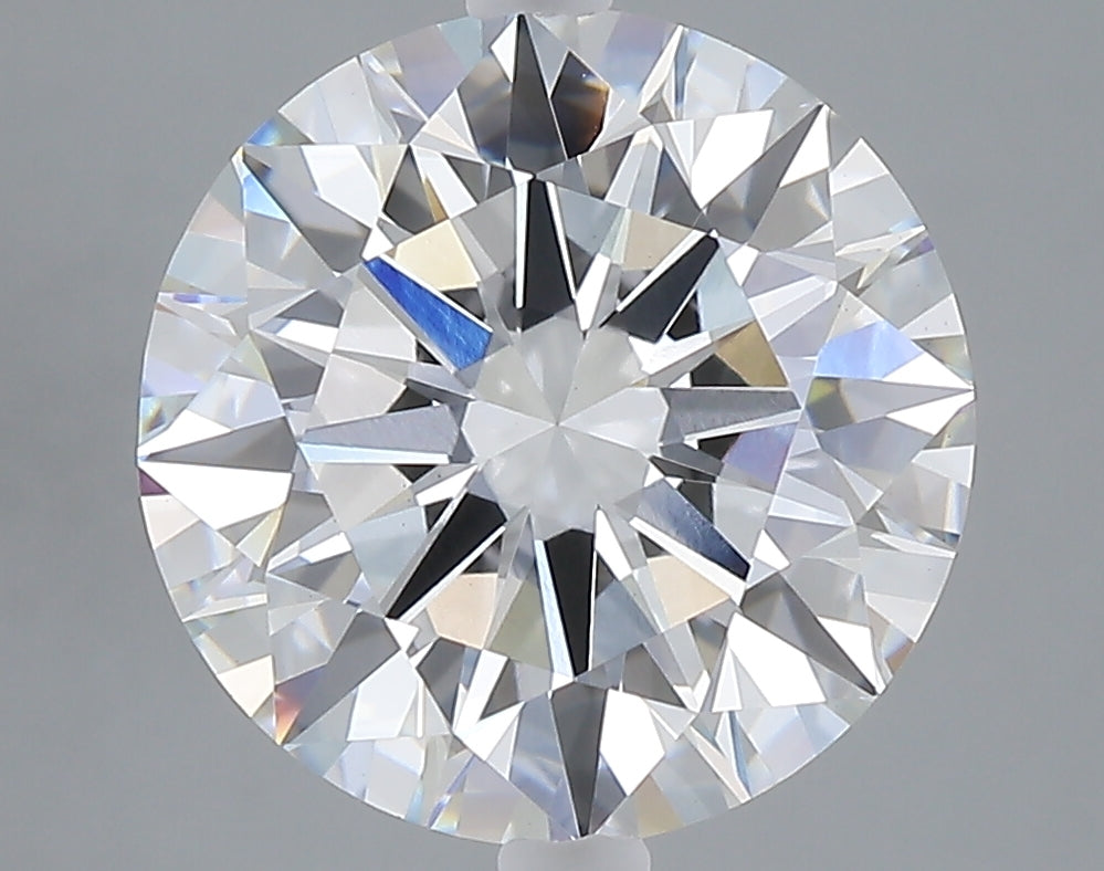 5.02 carat round lab grown diamond E color VVS2 clarity