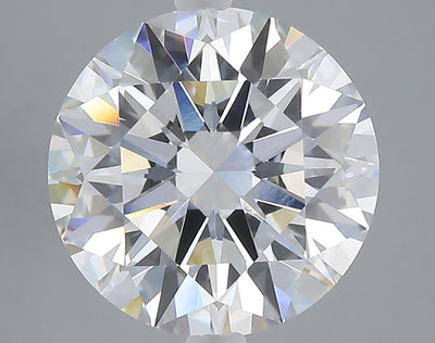 5.05 carat round lab grown diamond F color VVS2 clarity