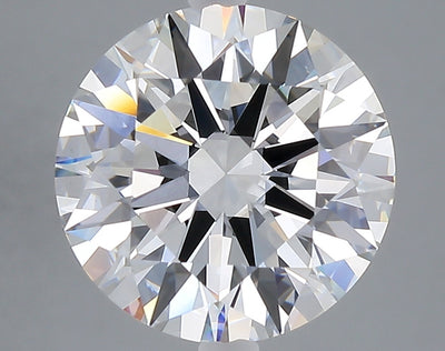 5.02 carat round lab grown diamond F color VVS2 clarity