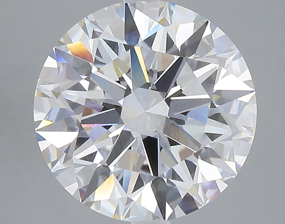 5.05 carat round lab grown diamond E color VVS2 clarity