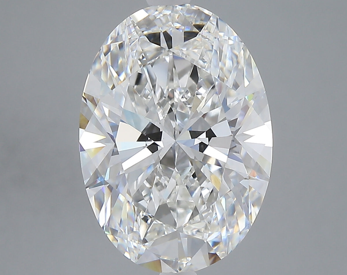 5.24 carat oval lab grown diamond E color VS1 clarity