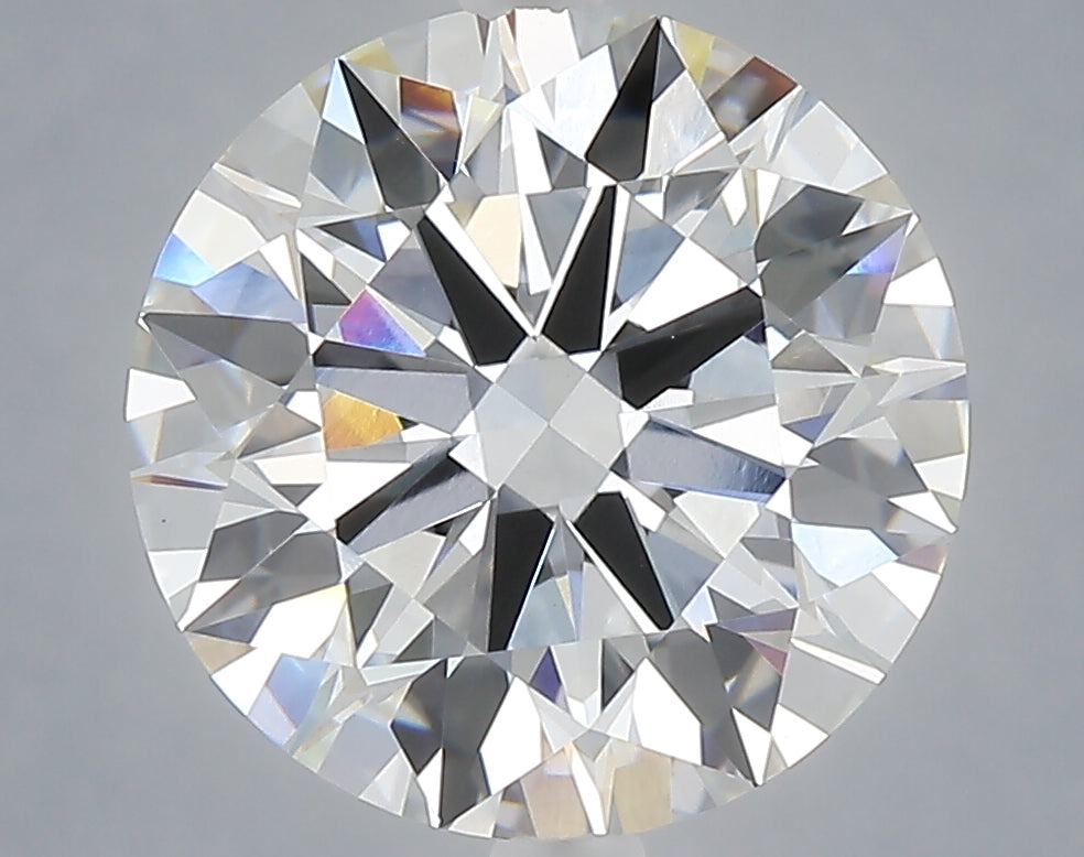 5.02 carat round lab grown diamond F color VVS2 clarity