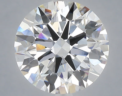 5.02 carat round lab grown diamond F color VVS2 clarity
