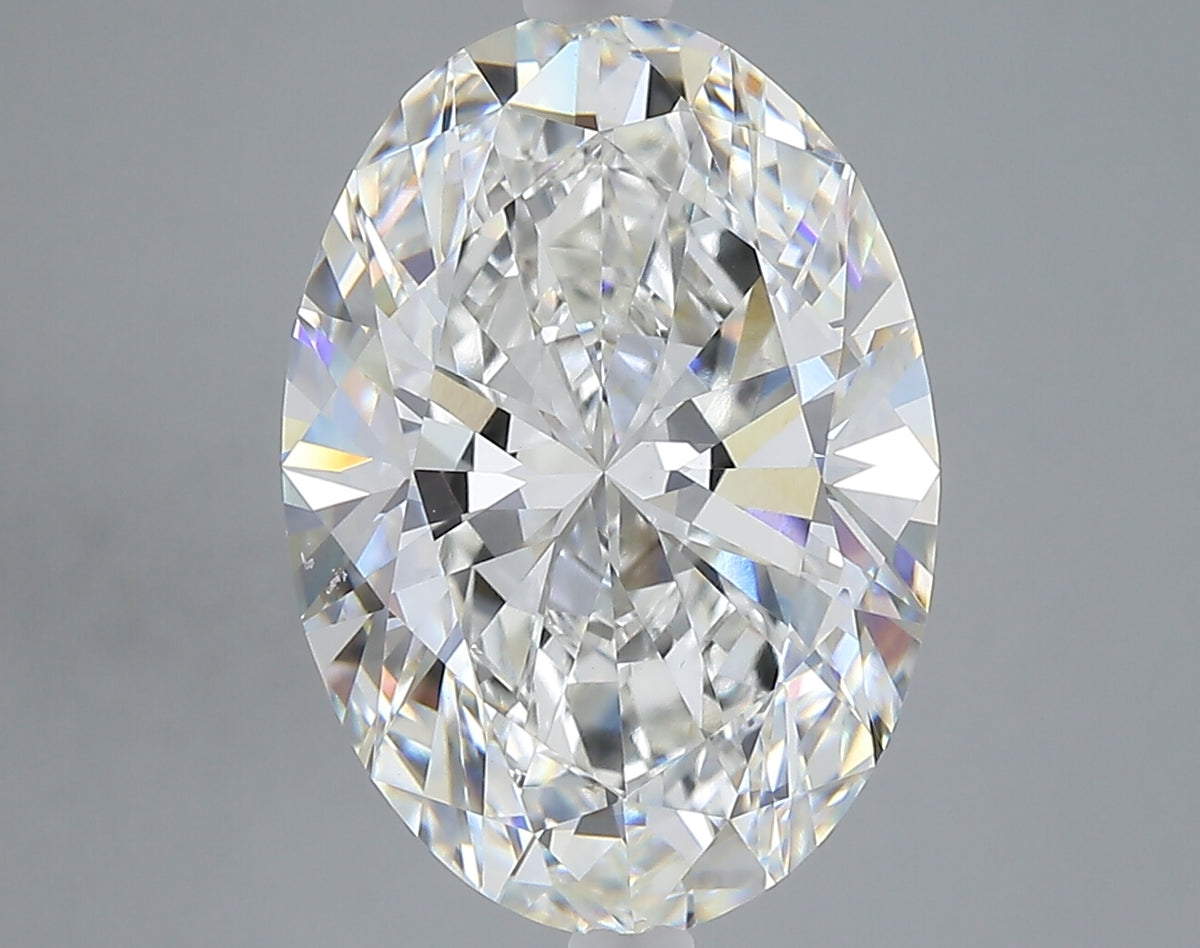 6.04 carat oval lab grown diamond G color VVS2 clarity