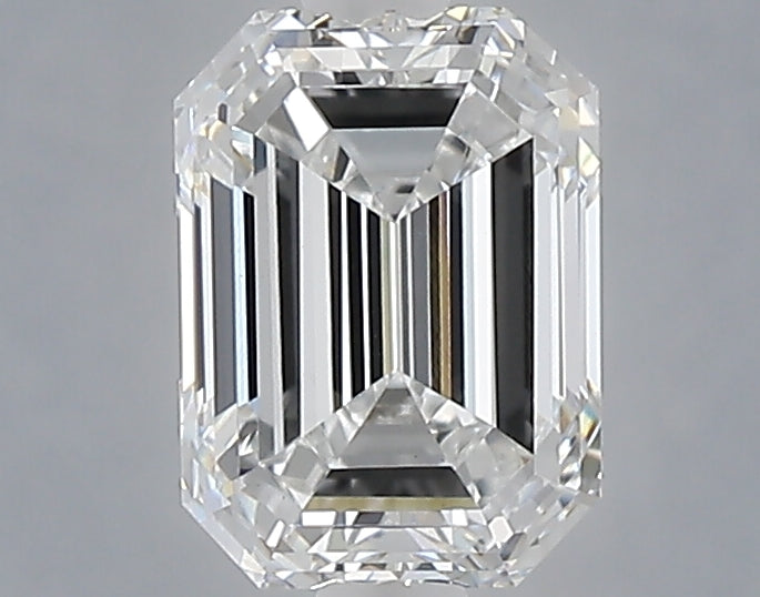 1.51 carat emerald lab grown diamond E color VVS2 clarity