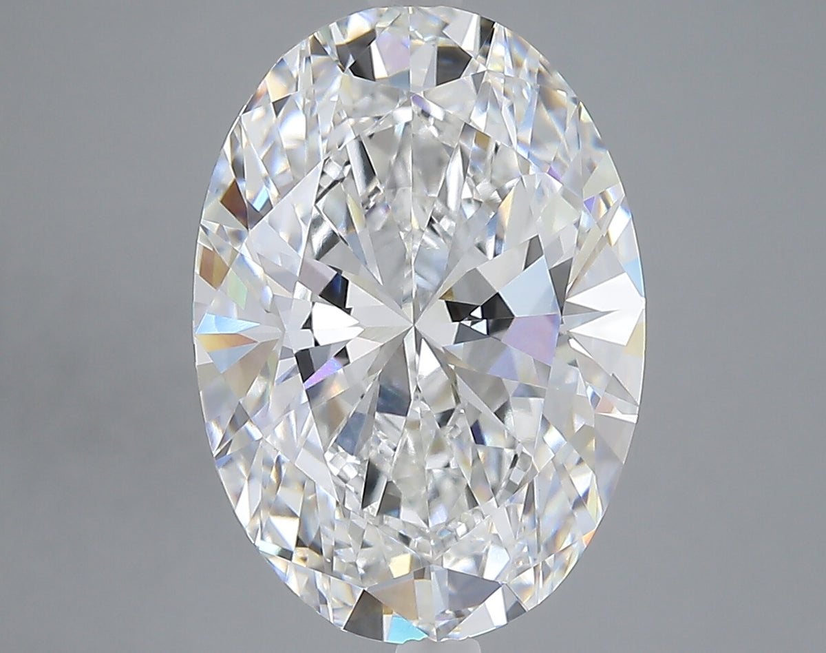 6.03 carat oval lab grown diamond E color VVS2 clarity