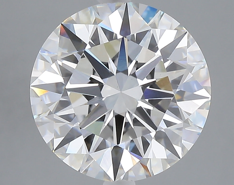 5.02 carat round lab grown diamond F color VVS2 clarity