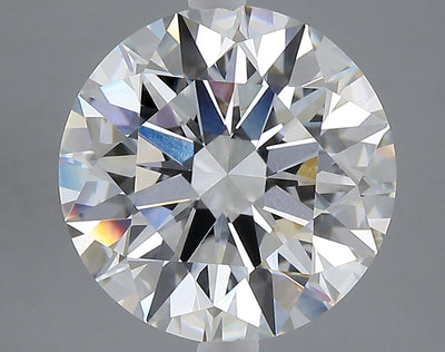 5.05 carat round lab grown diamond F color VVS2 clarity
