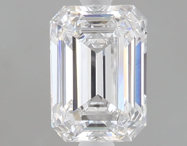 1.00 carat emerald lab grown diamond D color VVS2 clarity