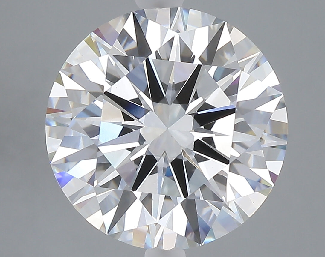 6.02 carat round lab grown diamond F color VVS2 clarity