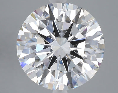 6.02 carat round lab grown diamond F color VVS2 clarity