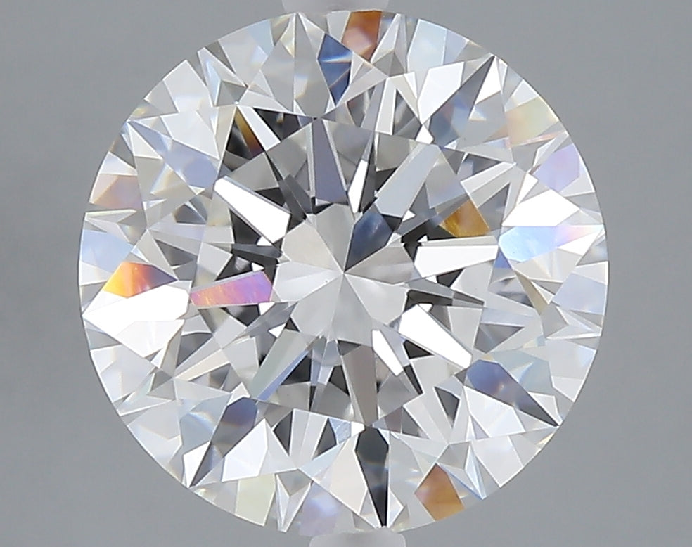 5.06 carat round lab grown diamond F color VVS2 clarity
