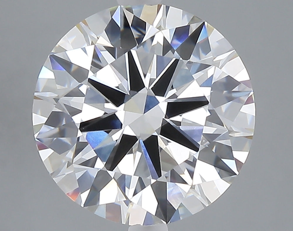 5.02 carat round lab grown diamond F color VVS2 clarity