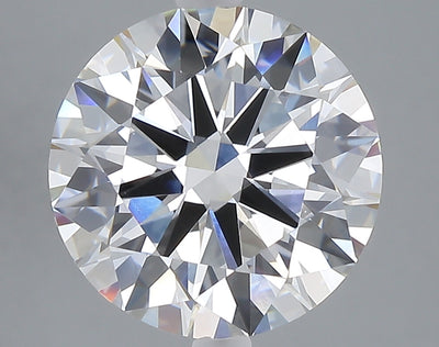 5.02 carat round lab grown diamond F color VVS2 clarity
