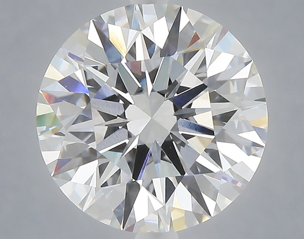 5.02 carat round lab grown diamond E color VVS2 clarity