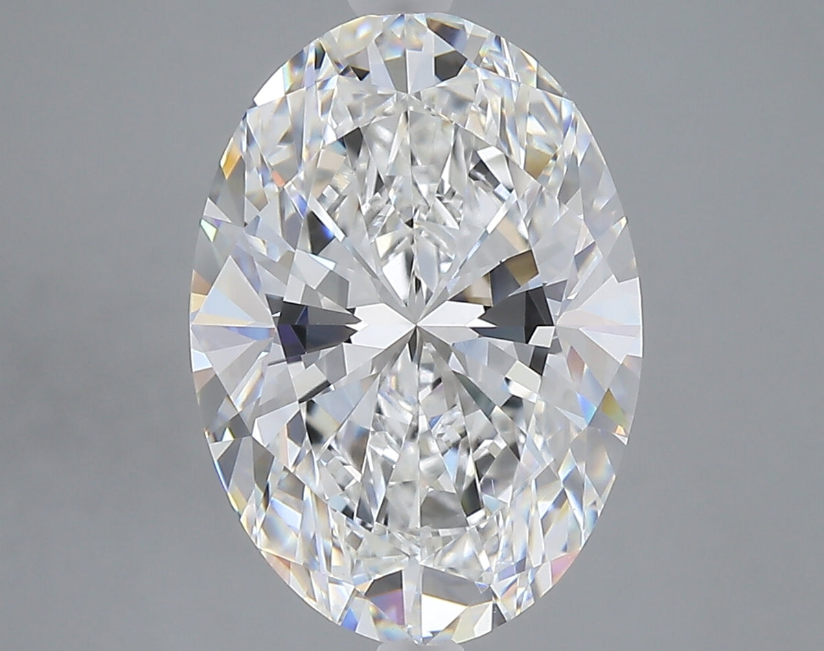 5.37 carat oval lab grown diamond E color VVS2 clarity