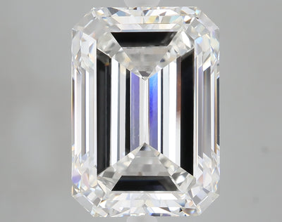 9.51 carat emerald lab grown diamond F color VVS2 clarity