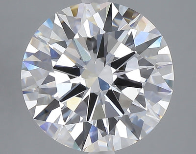 5.03 carat round lab grown diamond E color VVS2 clarity