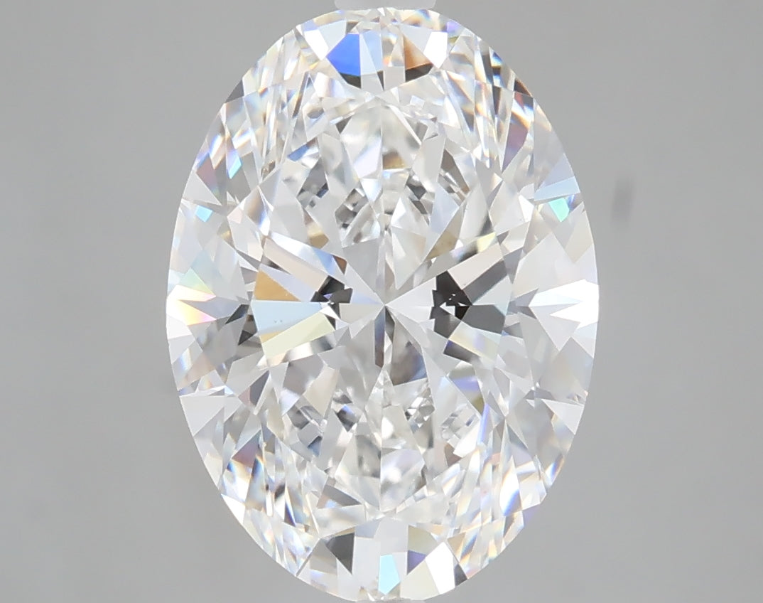 4.27 carat oval lab grown diamond D color VS1 clarity
