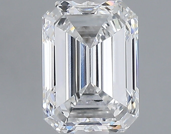 1.53 carat emerald lab grown diamond E color VVS2 clarity