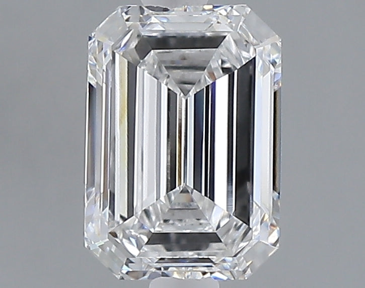 1.54 carat emerald lab grown diamond D color VVS2 clarity