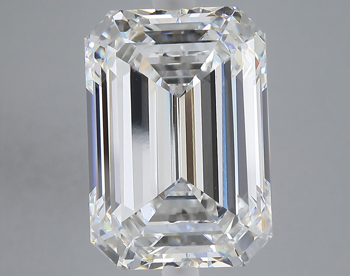 9.09 carat emerald lab grown diamond F color VS1 clarity