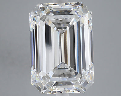 9.09 carat emerald lab grown diamond F color VS1 clarity