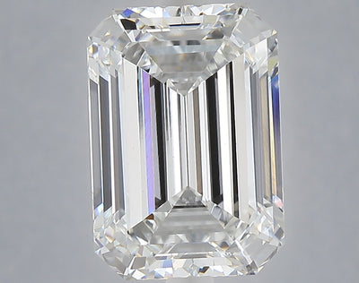 5.09 carat emerald lab grown diamond E color VVS2 clarity