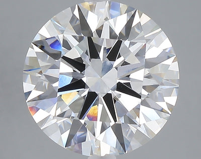 5.05 carat round lab grown diamond F color VVS2 clarity