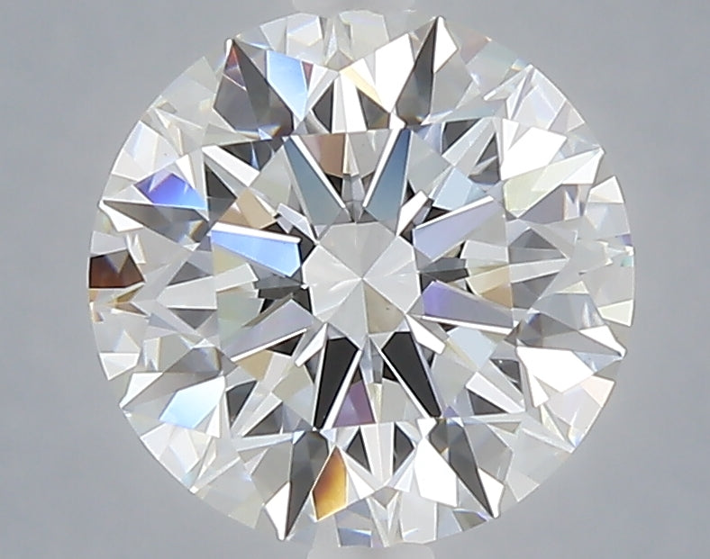 2.57 carat round lab grown diamond E color VVS2 clarity