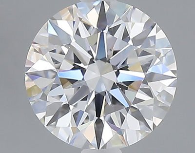 1.56 carat round lab grown diamond E color VVS2 clarity
