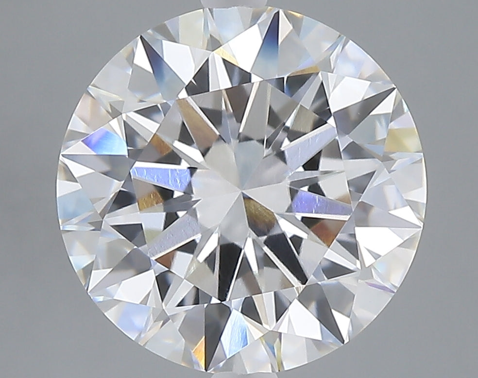 5.02 carat round lab grown diamond E color VVS2 clarity