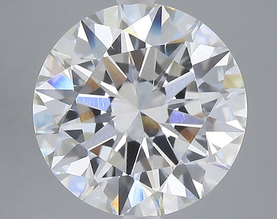 5.02 carat round lab grown diamond E color VVS2 clarity