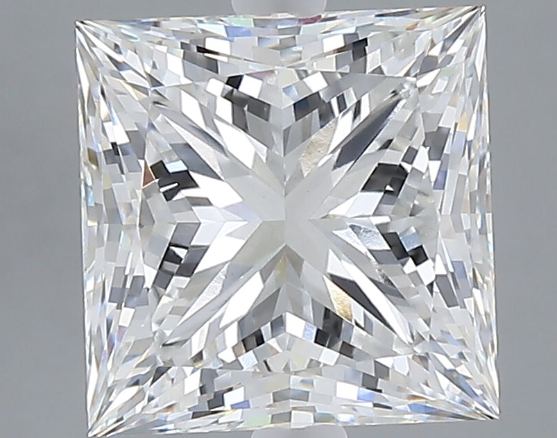 4.04 carat princess lab grown diamond E color VVS2 clarity