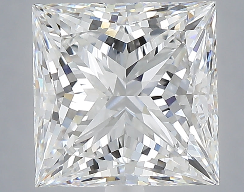 4.04 carat princess lab grown diamond E color VVS2 clarity