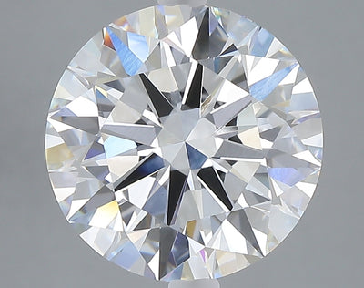 5.05 carat round lab grown diamond F color VVS2 clarity