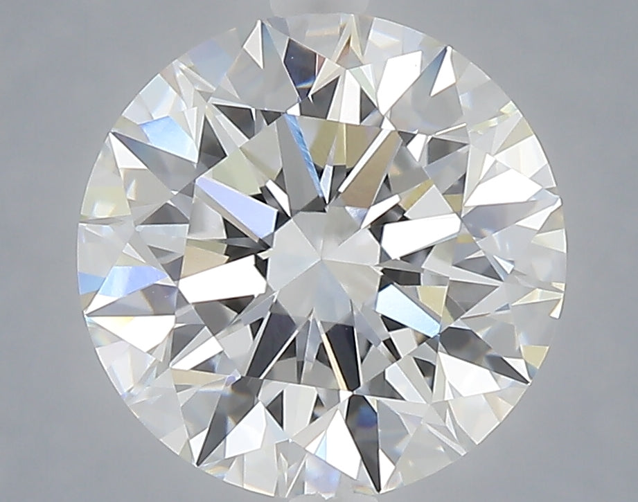 4.08 carat round lab grown diamond E color VVS2 clarity
