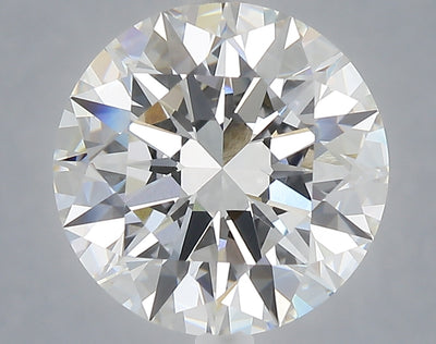 5.08 carat round lab grown diamond F color VVS2 clarity