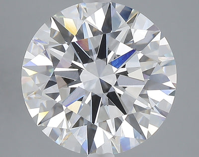 5.02 carat round lab grown diamond F color VVS2 clarity