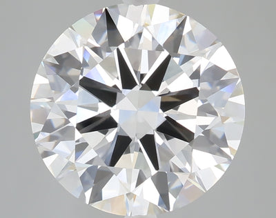 5.03 carat round lab grown diamond F color VVS2 clarity