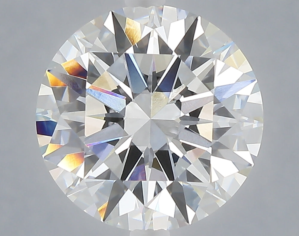 5.02 carat round lab grown diamond F color VVS2 clarity