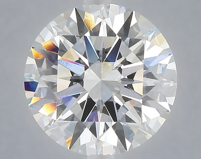 5.02 carat round lab grown diamond F color VVS2 clarity