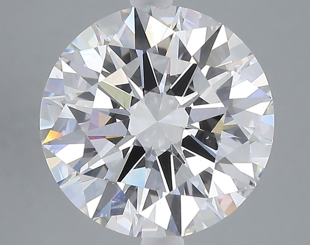 5.01 carat round lab grown diamond E color VVS2 clarity