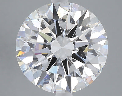 5.01 carat round lab grown diamond E color VVS2 clarity