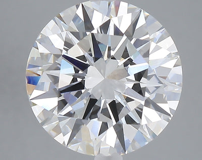 5.02 carat round lab grown diamond F color VS1 clarity