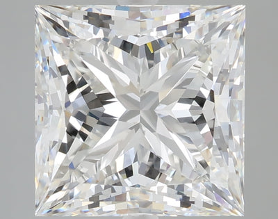 6.06 carat princess lab grown diamond F color VVS2 clarity