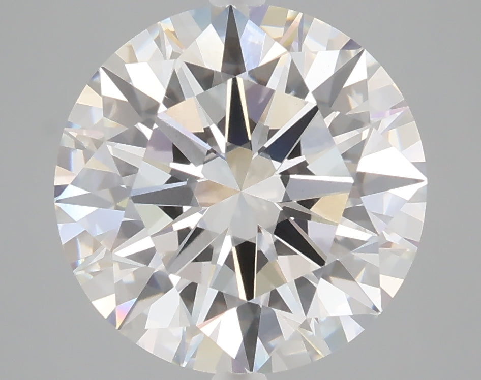 5.04 carat round lab grown diamond F color VVS2 clarity