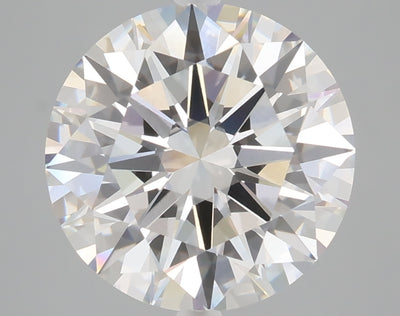 5.04 carat round lab grown diamond F color VVS2 clarity