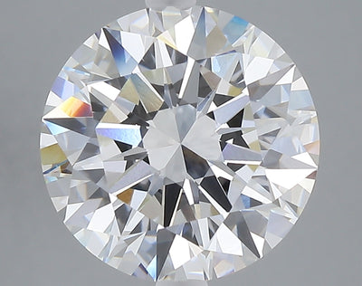 5.01 carat round lab grown diamond F color VVS2 clarity
